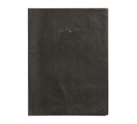 Calligraphe 72207AMZC Un Protège-Cahier Grain Cuir Noir - A4 21x29,7 cm - 22/100ème avec Porte-Étiquette - PVC Opaque
