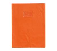 Calligraphe 72208AMZC Un Protège-Cahier Grain Cuir Orange - A4 21x29,7 cm - 22/100ème avec Porte-Étiquette - PVC Opaque