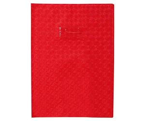 Calligraphe 72213AMZC Un Protège-Cahier Grain Losange Rouge - A4 21x29,7 cm - 18/100ème avec Porte-Étiquette - PVC Opaque
