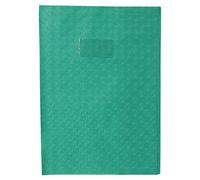 Protège-cahiers grain losange PVC 18/100ème avec porte-étiquette A4 - Vert