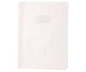 Calligraphe 72227AMZC Un Protège-Cahier Grain Losange Blanc - A4 21x29,7 cm - 18/100ème avec Porte-Étiquette - PVC Opaque