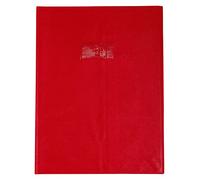 Calligraphe 72403AMZC Un Protège-Cahier Grain Cuir Rouge groseille - 24x32 cm - 22/100ème avec Porte-Étiquette - PVC Opaque
