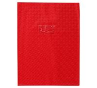 Calligraphe 72413AMZC Un Protège-Cahier Grain Losange Rouge - 24x32 cm - 18/100ème avec Porte-Étiquette - PVC Opaque