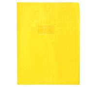 Calligraphe 72414C Un Protège-Cahier Grain Losange Jaune - 24x32 cm - 18/100ème avec Porte-Étiquette - PVC Opaque