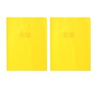 Calligraphe 72414C Un Protège-Cahier Grain Losange Jaune - 24x32 cm - 18/100ème avec Porte-Étiquette - PVC Opaque (Lot de 2)