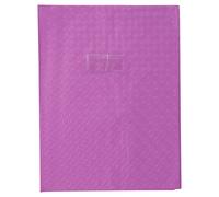 Calligraphe 72416AMZC Un Protège-Cahier Grain Losange Violet - 24x32 cm - 18/100ème avec Porte-Étiquette - PVC Opaque