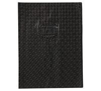 Calligraphe 72417AMZC Un Protège-Cahier Grain Losange Noir - 24x32 cm - 18/100ème avec Porte-Étiquette - PVC Opaque