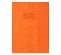 Calligraphe 72418AMZC Un Protège-Cahier Grain Losange Orange - 24x32 cm - 18/100ème avec Porte-Étiquette - PVC Opaque