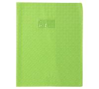 Calligraphe 72425AMZC Un Protège-Cahier Grain Losange Vert clair - 24x32 cm - 18/100ème avec Porte-Étiquette - PVC Opaque