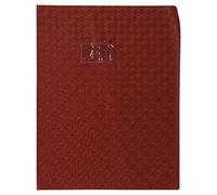 Calligraphe 72426AMZC Un Protège-Cahier Grain Losange Brun - 24x32 cm - 18/100ème avec Porte-Étiquette - PVC Opaque