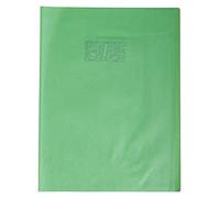 Calligraphe 72511AMZC Un Protège-Cahier Grain Cuir Vert clair - 24x32 cm - 22/100ème avec Porte-Étiquette - PVC Opaque
