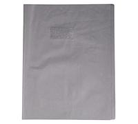 Calligraphe 72513AMZC Un Protège-Cahier Grain Cuir Gris - 24x32 cm - 22/100ème avec Porte-Étiquette - PVC Opaque