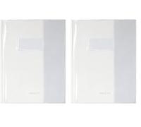 Calligraphe 73000AMZC Un Protège-Cahier Cristalux Incolore - 17x22 cm - 22/100ème avec Porte-Étiquette - PVC Transparent Lisse (Lot de 2)