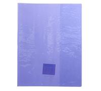 Calligraphe 73006AMZC Un Protège-Cahier Cristalux Violet - 17x22 cm - 22/100ème avec Porte-Étiquette - PVC Transparent Lisse