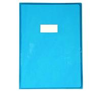 Calligraphe 73202AMZC Un Protège-Cahier Cristalux Bleu - A4 21x29,7 cm - 22/100ème avec Porte-Étiquette - PVC Transparent Lisse