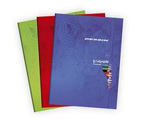 Calligraphe 7555C Un Cahier de Dessin (une Marque de Clairefontaine) - 24x32 cm - 96 Pages Unies Blanches - Papier Dessin 120 g - Couverture Carte Recyclée Vernie - Couleur Aléatoire