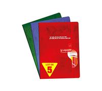 Calligraphe 7599C Lot de 5 Cahiers de Travaux Pratiques (une Marque de Clairefontaine) - A4 21x29,7 - 144 Pages Grands Carreaux 70g et Unies 90g - Couverture Carte Recyclée Vernie Couleurs Aléatoires