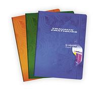 Calligraphe 7601C Un Cahier de Travaux Pratiques (une Marque de Clairefontaine) - 24x32 cm - 144 Pages Grands Carreaux 70g et Pages Unies 90g - Couverture Carte Recyclée Vernie - Couleur Aléatoire