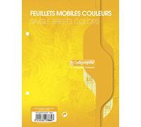 Calligraphe 7884C Un Paquet de Feuillets Mobiles Perforés Jaunes sous Film (une Marque de Clairefontaine) - 17x22 cm - 100 Pages Grands Carreaux - Papier 80 g