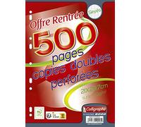 Calligraphe – Copies doubles perforées – A4 – séyès G