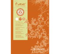 Calligraphe Bloc de bureau agrafé 17254C Forever Orange A4 200 pages Petits carreaux 100% recyclé