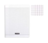 Calligraphe 18179C Un Cahier Agrafé Incolore (une Marque de Clairefontaine) - 24x32 cm - 48 Pages Grands Carreaux - Papier Blanc 90 g - Couverture Polypro Transparent