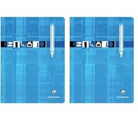 Calligraphe Clairefontaine 3390C Un Cahier à Dessin Agrafé Bleu - 24x32 cm - 24 Pages Unies Blanches - Papier à Dessin 125 g - Couverture Carte Pelliculée (Lot de 2)