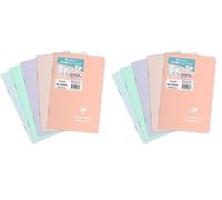 Calligraphe Clairefontaine 941681C Un Carnet Agrafé Koverbook Blush - 11x17 cm - 96 Pages Petits Carreaux - Papier Blanc 90 g - Couverture Polypro Opaque - Couleur Aléatoire (Lot de 2)
