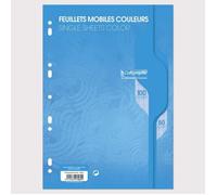 CALLIGRAPHE Feuilles simples couleur Bleu perforées - 210 x 297 mm - 100 pages - Seyes papier Vélin Surfin 80 g avec encart