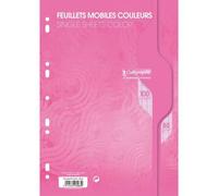Calligraphe Feuillets Mobiles 21x29,7 100p(50f) Séyès 80g Rose