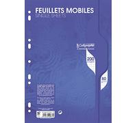 Clairefontaine feuille mobile 21x29.7 200 p.5x5 2677 G