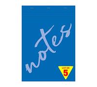 Calligraphe (Gamme Bureau Clairefontaine) 15354C - Un Paquet de 5 Blocs Notes Agrafé en Tête 100 Feuilles 21X29,7 cm 60G Petits Carreaux, Couverture Semi enveloppante, Bleu