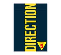 Calligraphe (Gamme Bureau Clairefontaine) 17354C - Un Paquet de 5 Blocs Direction Agrafé en Tête 100 Feuilles 21X29,7 cm 70G Petits Carreaux, Couverture Carte Pelliculée, Noir