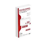 Enveloppes - Blanche - Dl - 110x220mm - Auto-Adhésives - Paquet De 50 - Clairefontaine