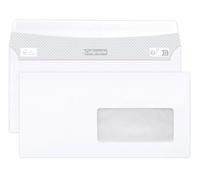 Calligraphe Enveloppes 694C DL blanches autoadhésives 80g/m² fenêtre papier cristal 45x100 boîte 500