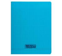 Calligraphe 18172C Un Cahier Agrafé Bleu (une Marque de Clairefontaine) - 24x32 cm - 48 Pages Grands Carreaux - Papier Blanc 90 g - Couverture Polypro Transparent