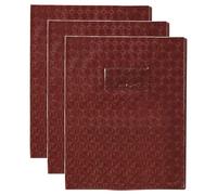 Calligraphe 72026AMZC Un Protège-Cahier Grain Losange Brun - 17x22 cm - 18/100ème avec Porte-Étiquette - PVC Opaque