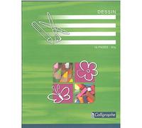 CALLIGRAPHE Lot de 5 Cahiers piqué dessin 17x22 16p uni 90g