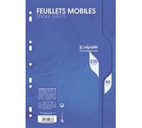 CALLIGRAPHE paquet de 100 Feuillets mobiles s/film 21x29,7 200p séyès 80g