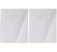 CALLIGRAPHE Protège-cahier Grain Cuir 20/100ème 17x22 Blanc (Lot de 2)