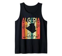 Calligraphie Arabe Vintage avec Carte de l'Algérie Débardeur