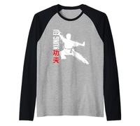 Calligraphie Chinoise Kung Fu pour Arts Martiaux Manche Raglan