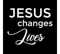 calligraphie chrétienne Stickers muraux en vinyle 49.2x60.5cm N'abîme pas le mur Blanc