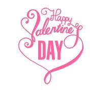 calligraphie et lettrage de la Saint-Valentin Stickers lettrage 41x48cm Embellissement mural Rose