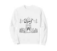 Calligraphie iranienne avec Le Logo de la Tour Azadi et Persépolis Sweatshirt