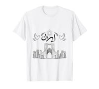 Calligraphie iranienne avec Le Logo de la Tour Azadi et Persépolis T-Shirt