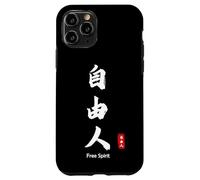 Calligraphie Japonaise Kanji, Personne avec des Esprits Libres, Soyez Libre Coque pour iPhone 11 Pro