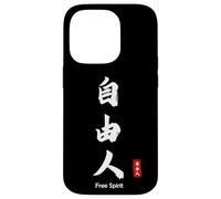 Calligraphie Japonaise Kanji, Personne avec des Esprits Libres, Soyez Libre Coque pour iPhone 14 Pro