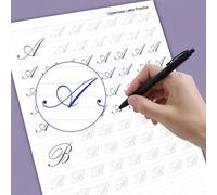 Calligraphie moderne pour débutants : cahier de traçage pour adultes et adolescents - 32 feuilles d'exercices pour l'alphabet, les mots, les phrases afin d'apprendre une écriture élégante à la main Pa