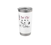 Calligraphie Tai Chi/Taiji Art Chinois Classique Gobelet isotherme en acier inoxydable double paroi